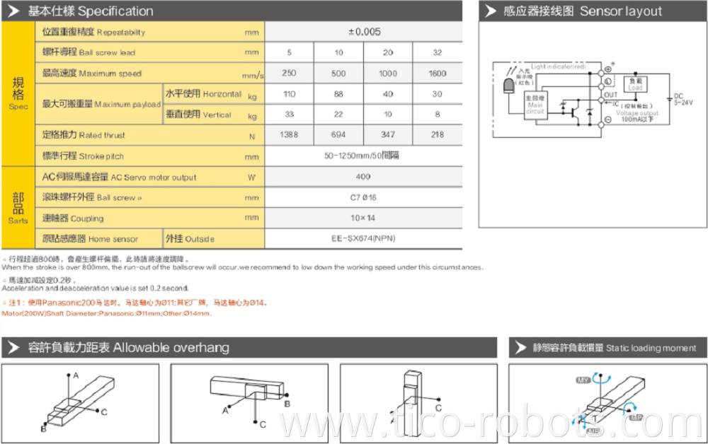 Screw Slide Table Custom Guide Rail Slide Table